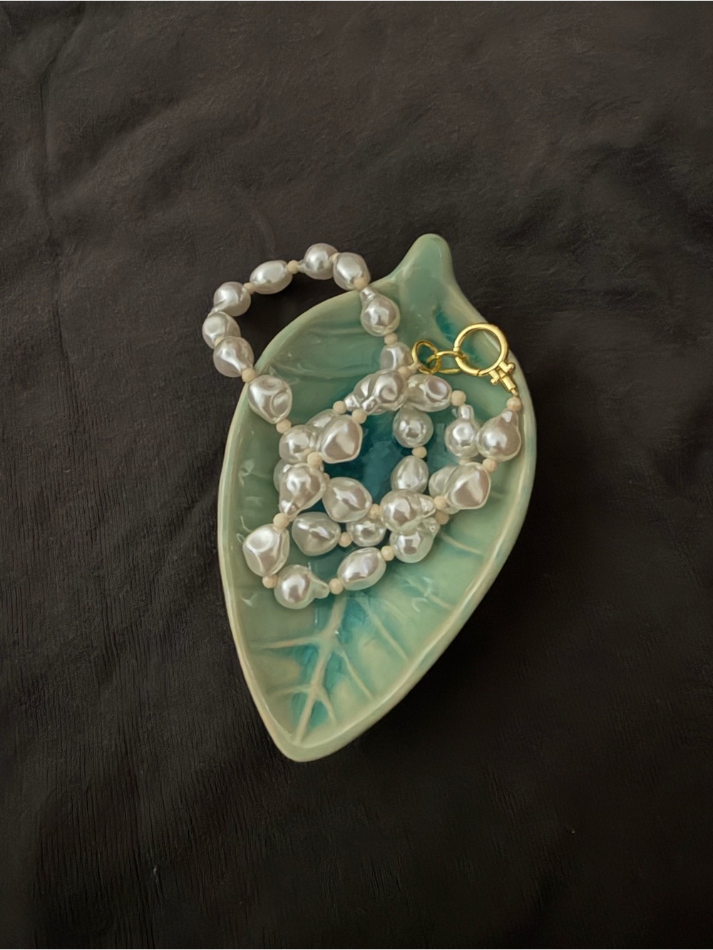 Gorjana Pearl Bead Necklace with Gold Clasp - Picture 2 of 3